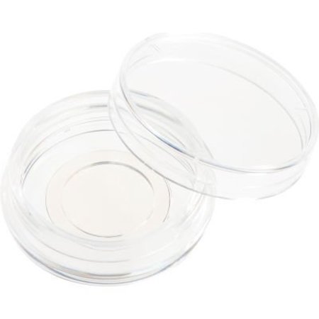 CELLTREAT SCIENTIFIC PRODUCTS CELLTREAT 30mm x 10mm Tissue Culture Treated Dish, 15mm Glass Bottom, Sterile, Clear, PS, 50PK 229632